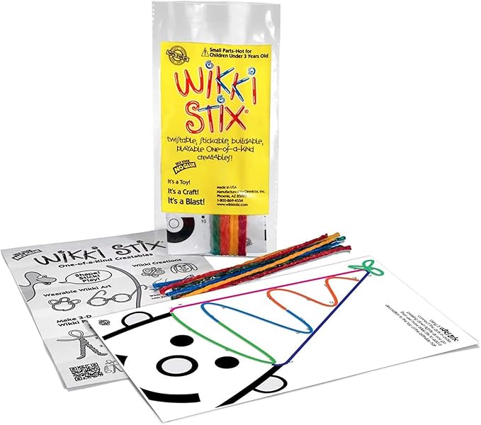 Wikki Stix Birthday Fun Favors – Made in USA | Creative Arts & Crafts for Kids | Party Favors, Goodie Bag Stuffers, Pinata Fillers, Birthday Games | Mess-Free, Non-Candy Alternative