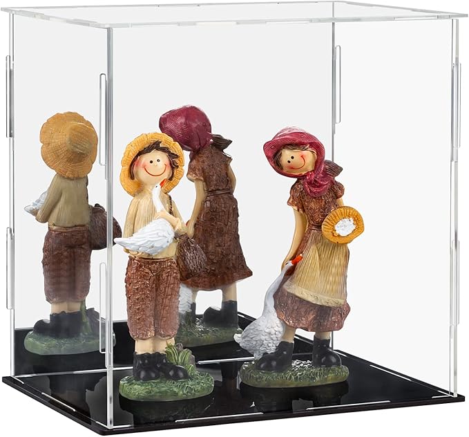 Display Case 7.8x5.9x7.8inch,20x15x20cm for Collectibles Assemble Clear Acrylic Box Alternative Glass Case for Display Action Figures Home Storage Organizing Toys