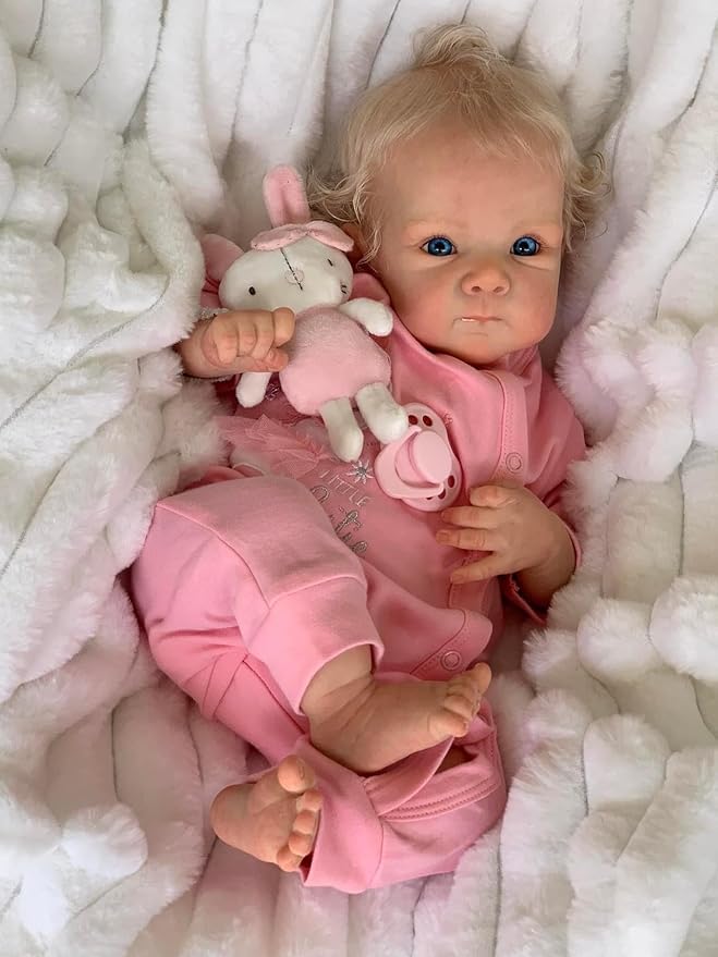 Anano Reborn Baby Dolls Silicone Full Body-18 in Realistic Baby Doll Newborn Girl, Full Silicone Babys Doll Lifelike, Real Life Babys Reborn Dolls Washable with Accessories