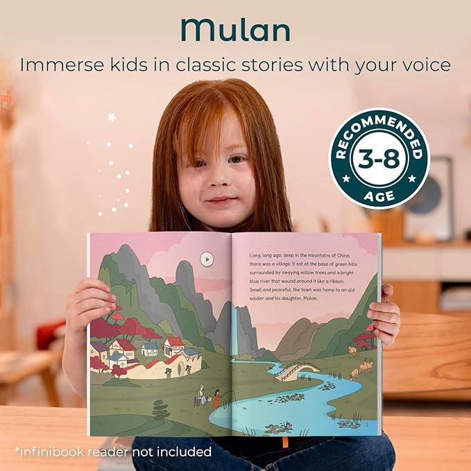 Cali's Books Mulan infinibooklet - infinibook Interactive Storybook for Kids, Learning Book for Toddlers