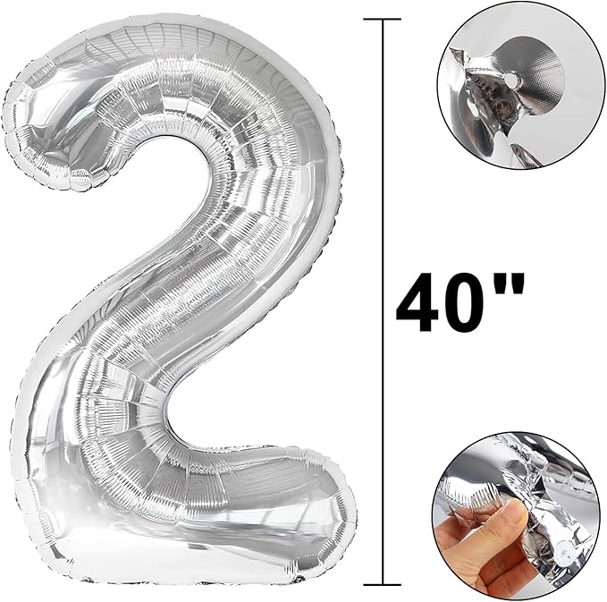 40 Inch Silver Number 29 Digital Balloon,Jumbo Mylar Foil Helium Balloon for 29 Balloons for Birthday Party,Wedding Anniversary Party Decorations