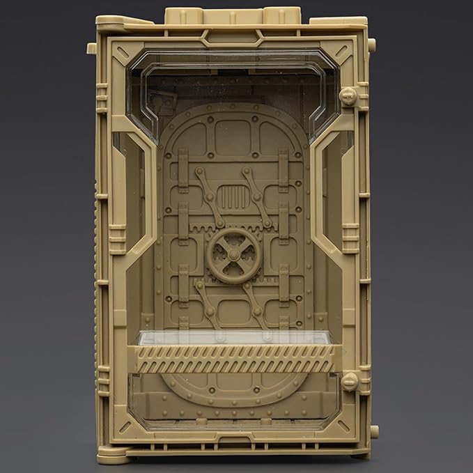 JOYTOY 5'' Display Box,Action Figures Display Case - Individual Soldier Hangar Display Case - Ash Yellow B - Dustproof Collectibles Box Ages 15+