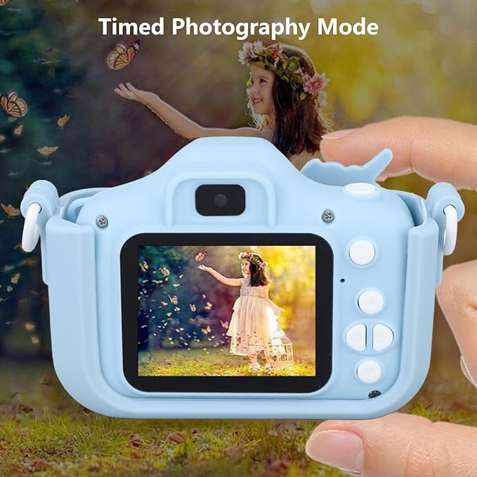Kids Digital Video Camera, Kids Camera Toys, Digital Video Camcorder Camera for Boys and Girls Toddler (Blue)