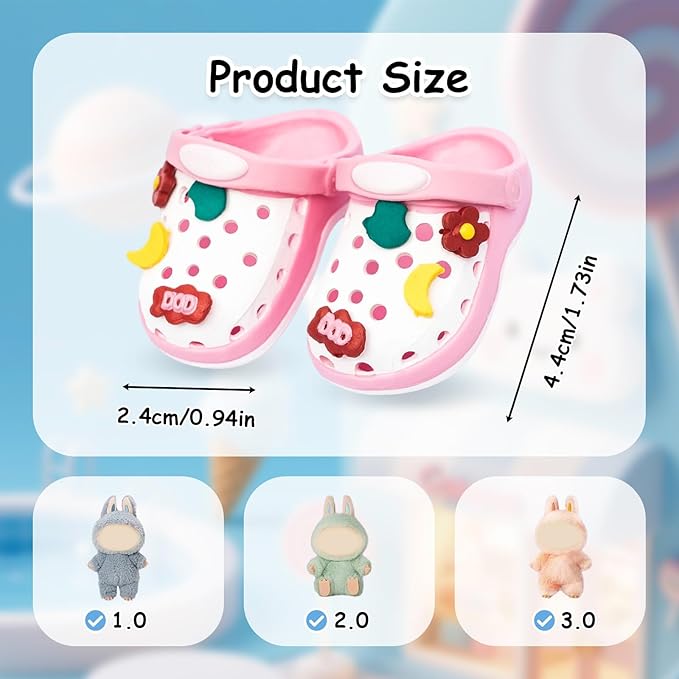 Doll Shoes, Premium Fashion Shoes for 17 Cm Doll Accessories Easter Gifts,Doll Dress Up Decoration Accessories Easter Gifts Wings (Pink