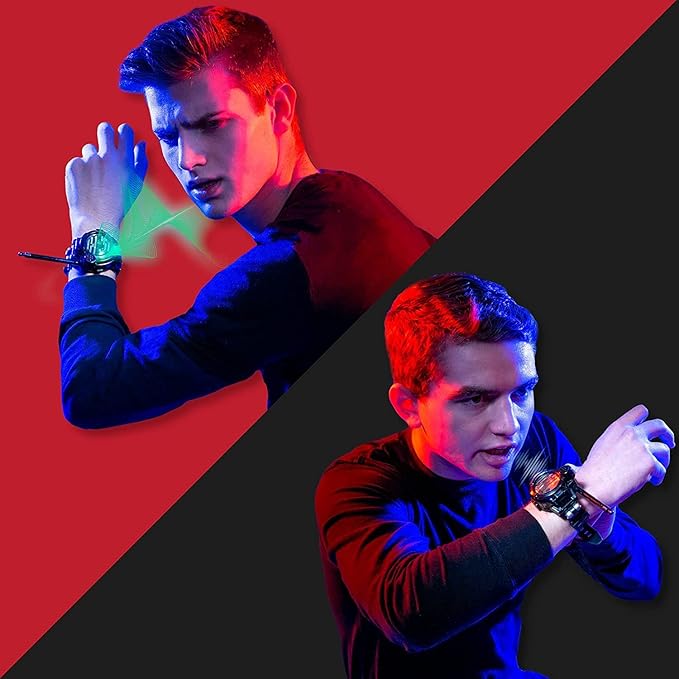 SpyX / Spy Wrist Talkies. 8-1 Multifunctional Walkie Talkies Toy Spy Watch for Kids. Hands-Free Two-Way Radio Spy Gadget Watch for Junior Secret Agent / Ninja Spy. 2-Pack