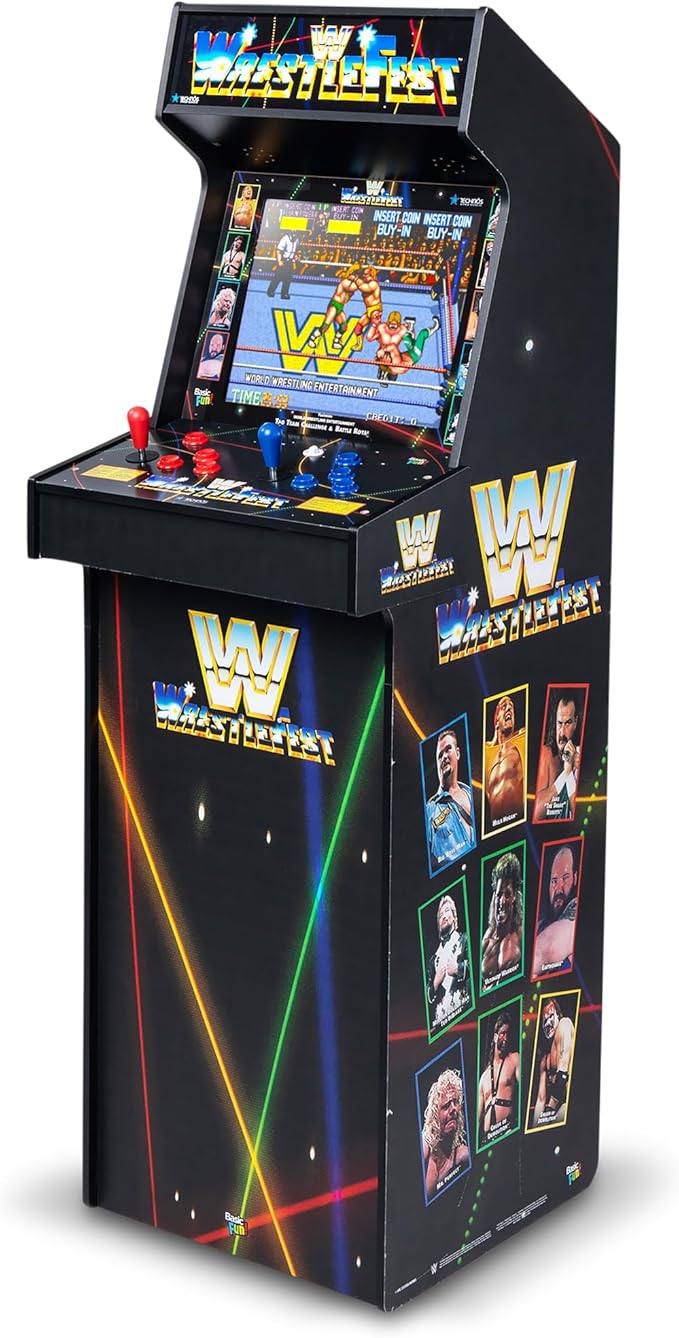 Arcade Classics - WWE Ultra Series Game Machine, 5 Games, 17" Liquid Crystal Screen - Indoor Cabinet, Retro, Gaming Console, Basement Decoration, Man Cave