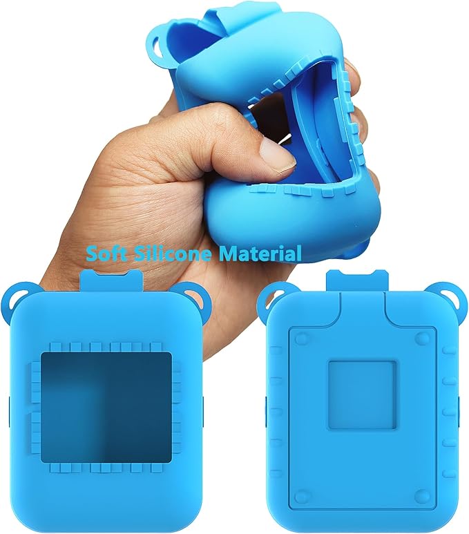 Silicone Case for Bitzee Original Interactive Toy Digital Pet with 15 Animals, Protective Skin Cover for Bitzee Original Virtual Electronic Digital Pet Accessories (Blue Case)