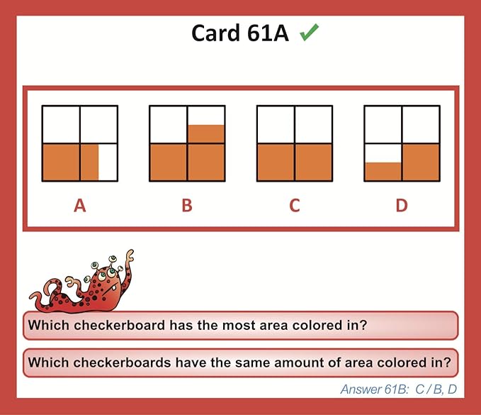 TestingMom.com Gifted Learning Flash Cards – Math Concepts for 1st Grade - 2nd Grade – Addition, Subtraction, Fractions, and More for Grade 1 - Grade 2 CogAT Test, Iowa Test, NYC Gifted and Talented