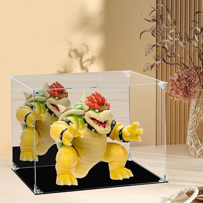Display Case for Collectibles Assemble Clear Acrylic Box Alternative Glass Case for Display Action Figures Home Storage Organizing Toys (40x30x30cm B)