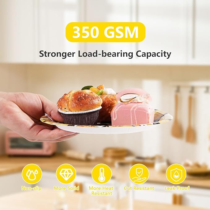 96Pcs 50th Anniversary Decorations Black Gold 50th Wedding Anniversary Plates and Napkins Tableware for 50 Year Anniversaries Decorations Serve 24
