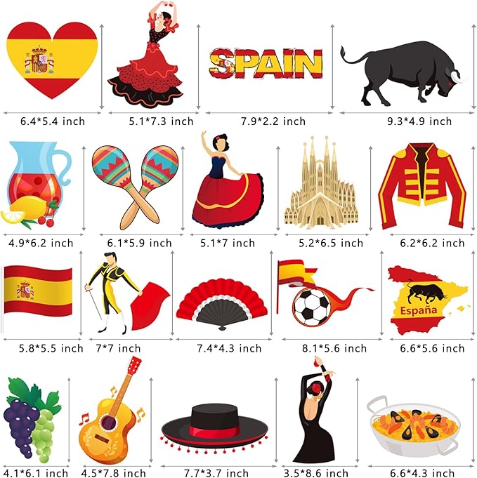 Spanish Hanging Swirls 20Pcs Spanish Birthday Hanging Decorations Spain Theme Fiesta Ceiling Swirls Spanish Party Hanging Streamers for Española Flamenco Bullfight Party Supplies