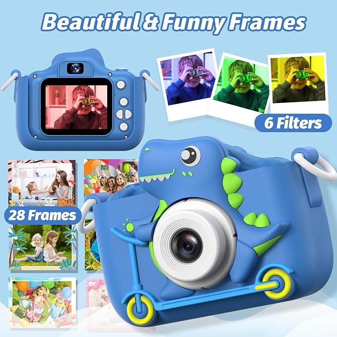 Kids Camera Toys,Children Digital Video Camera Gift for Girls Boys 3-12 Age Kids,Chritmas Birthday Festival Present for 3 4 5 6 7 8 9 10 11 12 Year Old Toddler Child (Blue)