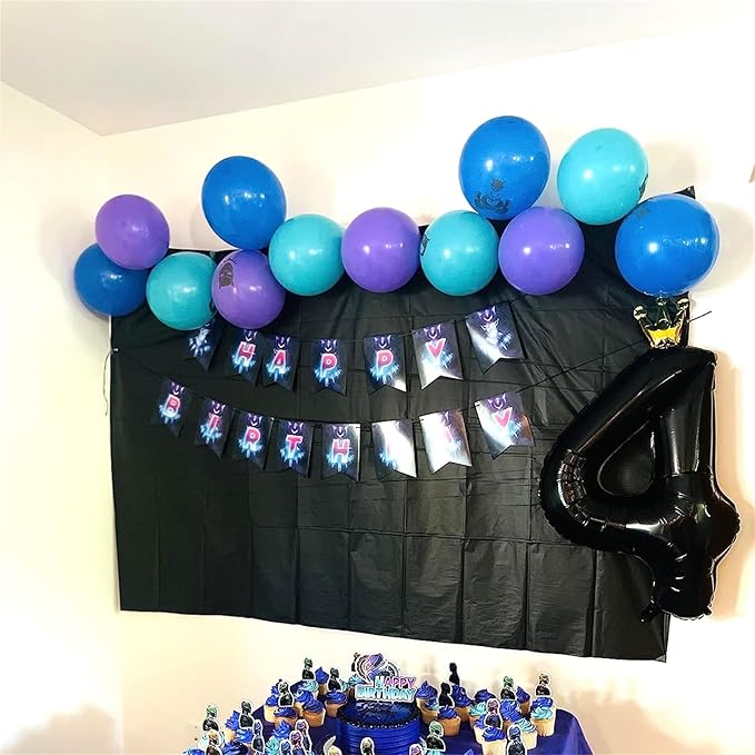 Large Number 6 Balloons, Black 40 Inch Foil Number Balloon for Boys, Crown Self Inflating 0-9 Set Balloons for Girls 6th Birthday Party Decoration Anniversary Party Decorations kids Boys Supplies