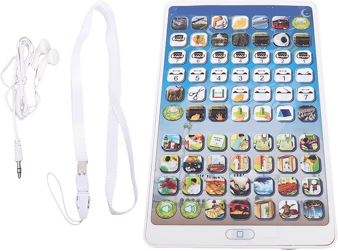 Keenso Kids Educational Tablet with Arabic Malay English Language Learning, Interactive Reading Machine for Children, Suitable for Indoor and Outdoor Use