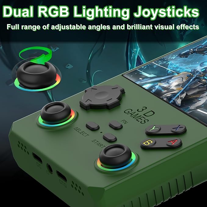 RegiisJoy 2025 New Upgraded V40 Max Handheld Game Console, 40000 Games 4 inch IPS Screen Retro Gaming Console, 256G 4000mAh Portable Mini Pocket Handheld Emulator Gift for Adults