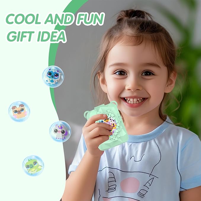 Silicone Case for Bitzee Magicals Interactive Toy, Anti-Scratch, Washable, Shockproof Silicone Protective Cover for Bitzee Magicals Interactive Toy Accessories with Lanyard - Mint Green