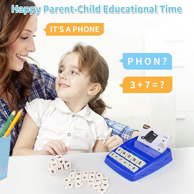 Flash Cards for Kids, 2 in 1 Education Matching Letter Games,Phonics Alphabet Spelling & Reading Toys, Learning Toy Birthday Gifts for Preschool Kindergarten Boys Girls Activities Ages 4-8