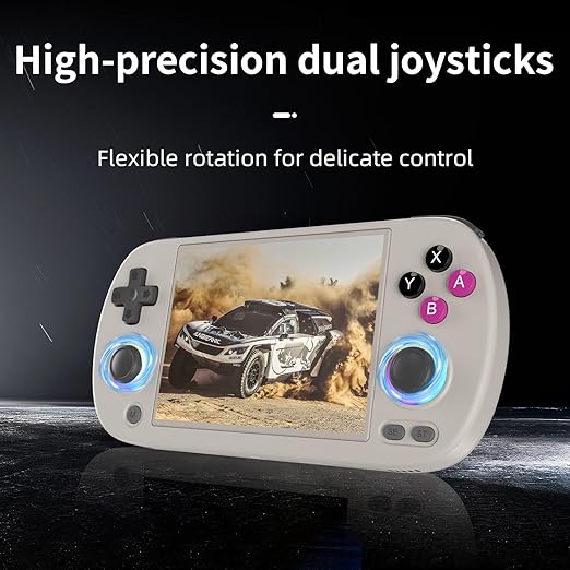 RG40XX H Retro Handheld Game Console RG40XXH Portable Gaming Console with 4'' IPS Screen Linux System Built-in 64G TF Card Preloaded Games 5000+ RG40XX H Supports 5G WiFi Bluetooth 4.2 Grey