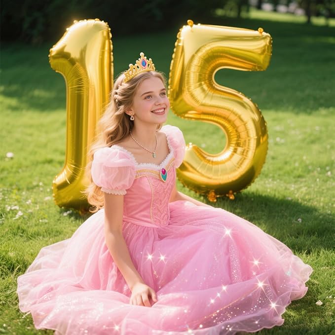 40 Inch Gold Balloon Number 15 Balloon,Jumbo Mylar Foil Helium Balloon for 15 Birthday Digital Balloons for Birthday Party,Wedding Anniversary Party Decorations