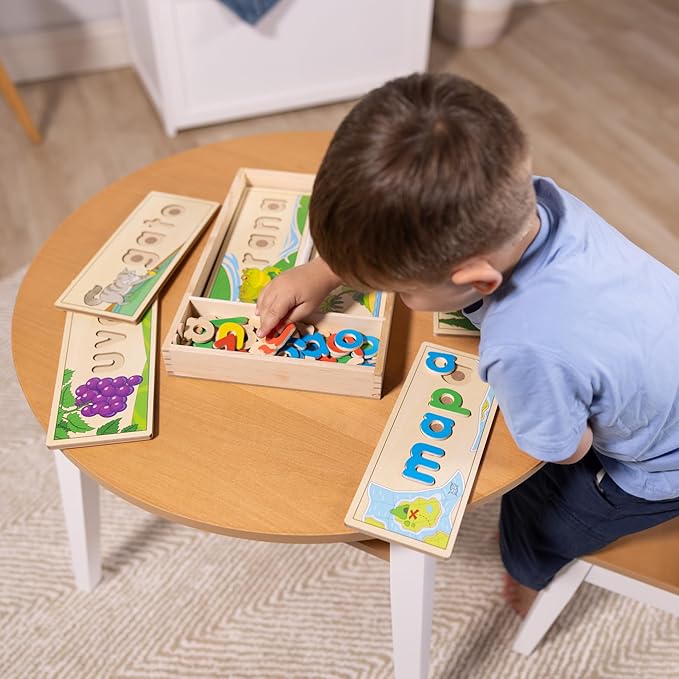 Melissa & Doug Spanish See & Spell Educational Language Learning Toy - FSC-Certified Materials