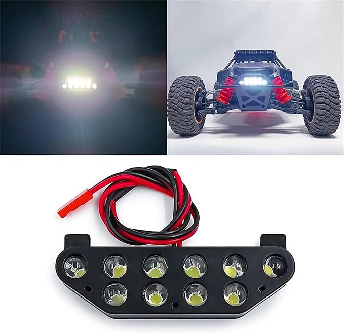 RC Spare Part for 1/5 for DBXL XL 4WD 2.0 4X4 Gas for Buggy RTR Parts RC Car Roof Light Front and Rear Light Taillights RC Car Modified Accessories(Front and Rear Light)