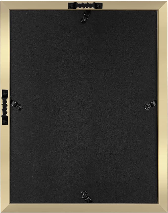 Americanflat 11x14 Shadow Box Frame with Shatter-Resistant Glass - Silhouette Collection - Large Shadow Box Display Case for Tabletop and Wall Display - Gold with Soft Felt Back