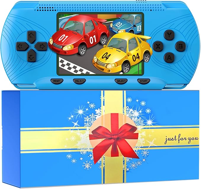 Retro Handheld Game for Boys Girls-Classic 258 Video Games with Rechargeable Battery, 3.0" LCD Screen Portable Gaming Player Plug & Play Video Games, Electronic Gift for Birthday Xmas