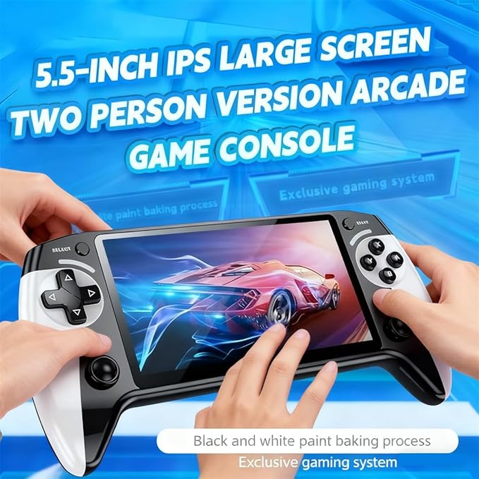 X9 Handheld Game Console, X9 Portable Console with 5.5-Inch HD IPS Screen, 20000+ Built-in Games Portable Retro Game Console Supports Connection to TV Output, for Boys (1pc)