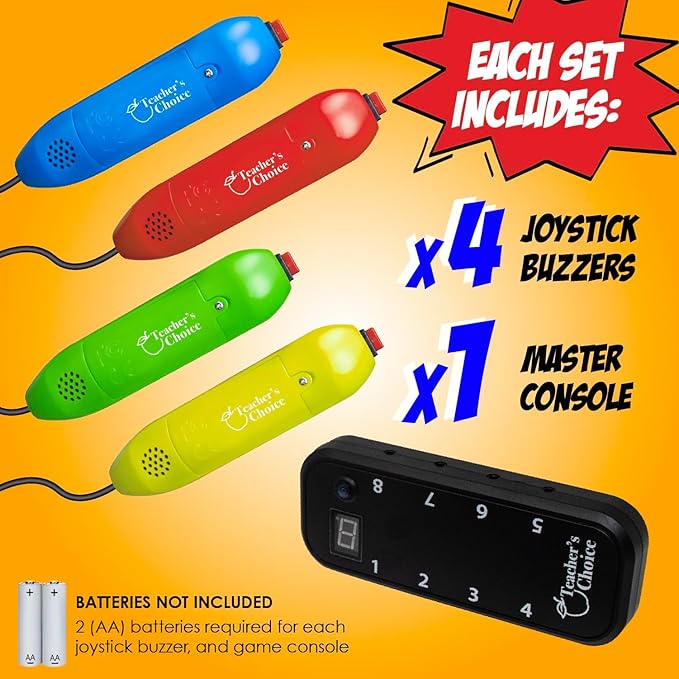 Teacher's Choice Joystick Buzzer Game System (Console+4 Buzzer)