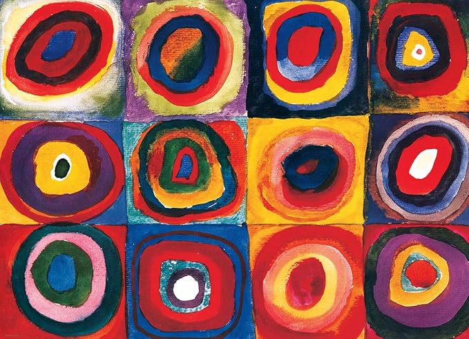 EuroGraphics Colour Study of Squares by Wassily Kandinsky 100-Piece Puzzle, Multicolor