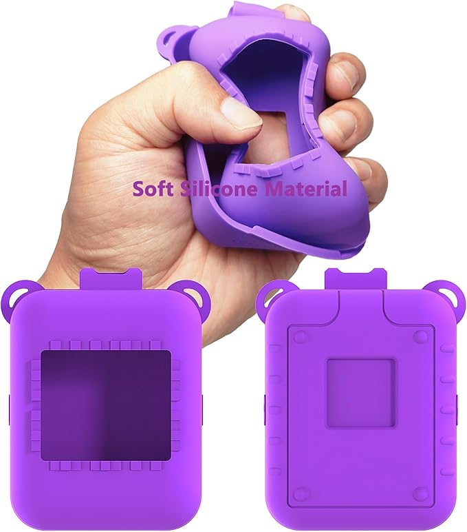 Silicone Case for Bitzee Original Interactive Toy Digital Pet with 15 Animals, Protective Skin Cover for Bitzee Original Virtual Electronic Digital Pet Accessories (Purple Case)