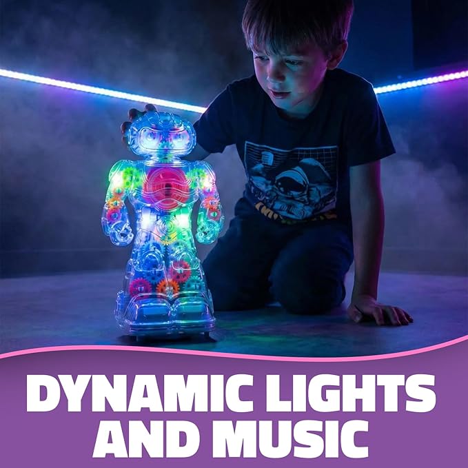 8.5" Light-Up Gear Robot