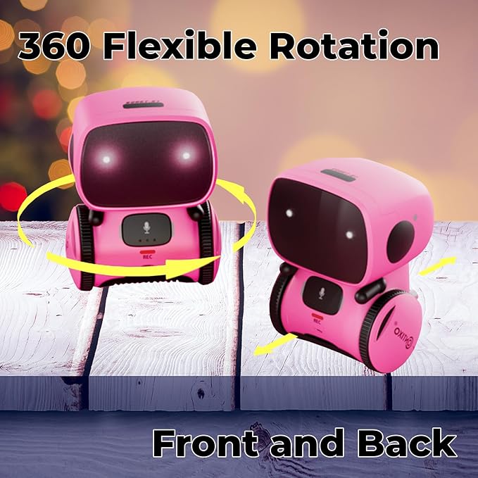 Contixo R1 Robot Toys for Kids 2 Pack Bundle - Smart Robot for Kids Voice Control Talking Dancing Learning Educational Toy for Boys Girls Toddlers Age 3-12 Years Old Birthday Gifts - Blue, Pink