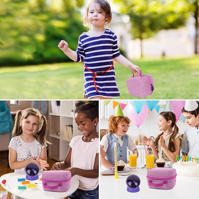 YouKnow Travel Case for Bitzee Hamster Ball Interactive Toy - Shockproof Storage Box with Custom Foam Insert & Carry Handle, Fits Electronic Pet Toy + Dock (Only Case) (Purple)