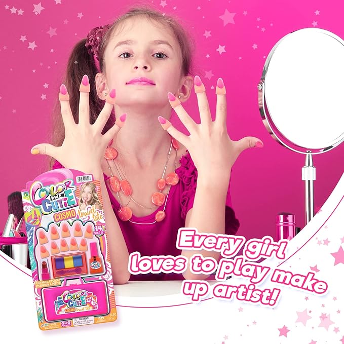 JA-RU Makeup Toy for Girls (6 Beauty Kits) Eyeshadow Palette, Toy Lipstick, Nail Polish, Fake Nails. Kids Pretend Play. Princess Beauty Set. Birthday Girl Gifts & Accessories. 1621-6