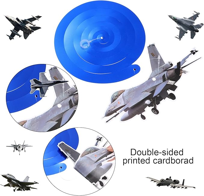 26 Pieces Airplane Hanging Swirl Decoration Hanging Swirls Supplies Cool Plane Hanging Swirl Streamers Aircraft Ceiling Streamer for Kids Birthday Baby Shower Party