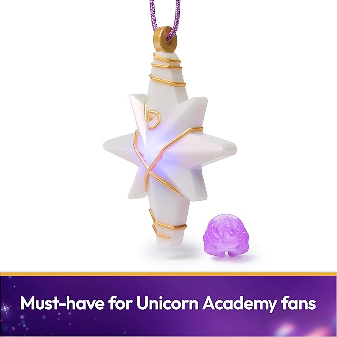 Unicorn Academy, Sophia’s Light Up Necklace & Glitter Ring, Easter Gifts Idea, Dolls & Unicorn Toys for Girls Pretend Play & Dress Up, Ages 4 and up
