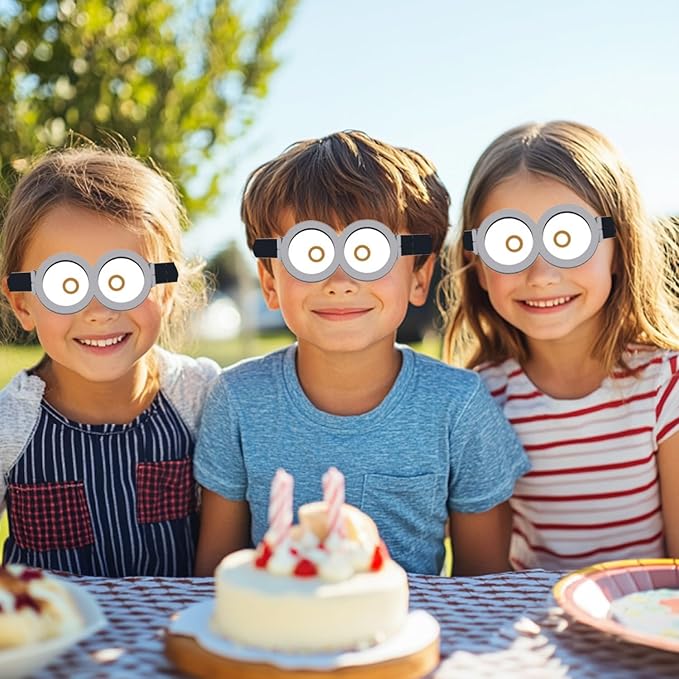 Unique Despicable Me Paper Goggles 24ct Minion-Themed Party Accessories | Despicable Me Birthday Party Supplies for Kids