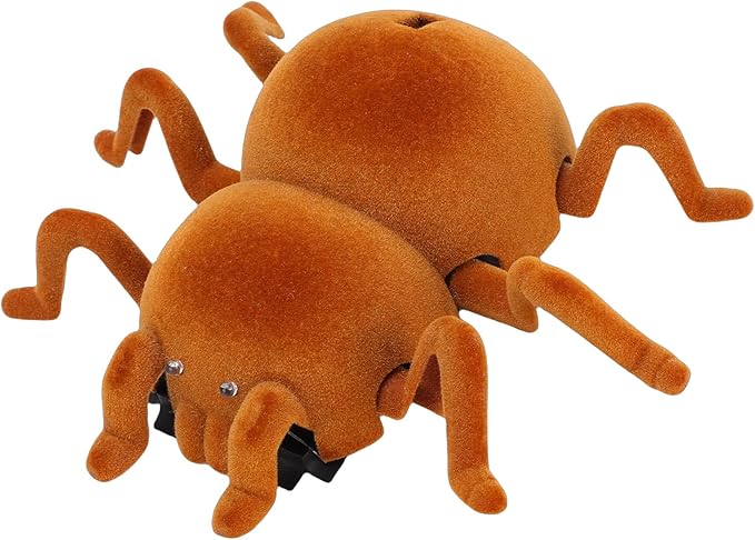 Remote Control Spider Toy, Dual Mode Wall Climbing Electronic Animal Toy with Movement, for Kids and Adults (Brown)