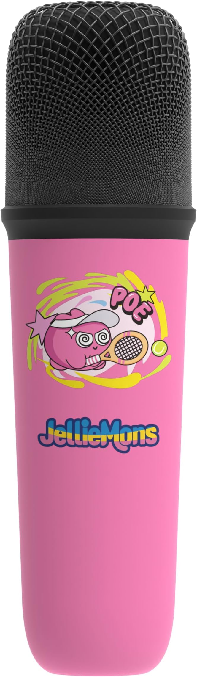 Jellie O-K Kids Wireless Karaoke Speaker with Handheld Microphone, Portable, Premium Sound, Cute Characters, Fun for The Whole Family. (Pink)
