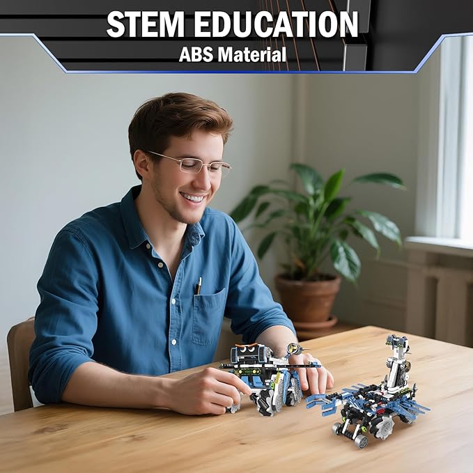 3-in-1 STEM Robot Building Kit, 856 PCS App & Remote Control Robotics Toys for Kids Age 8-12, Educational Birthday Gifts for 10-16 Years Old Boys Girls