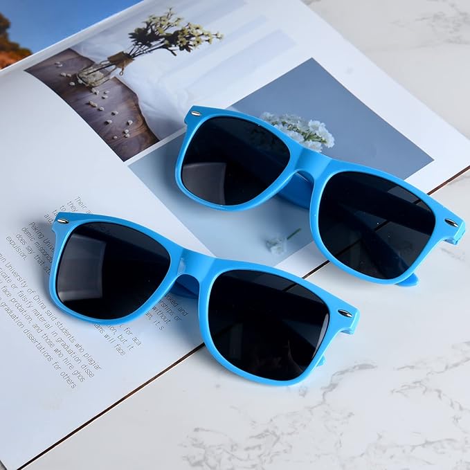 TUPARKA 12 Pack Sunglasses Party Favors Bulk Party Sunglasses Goody Bag Fillers for Birthday Party Beach Pool Party, Blue