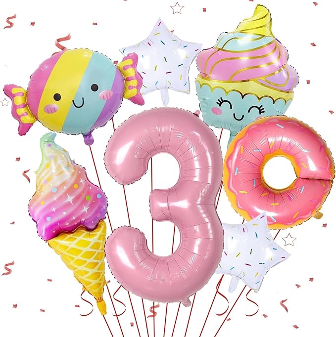 Donut 3rd Birthday Decorations for Birthday Party Decorations Party Supplies Backdrops for Girls
