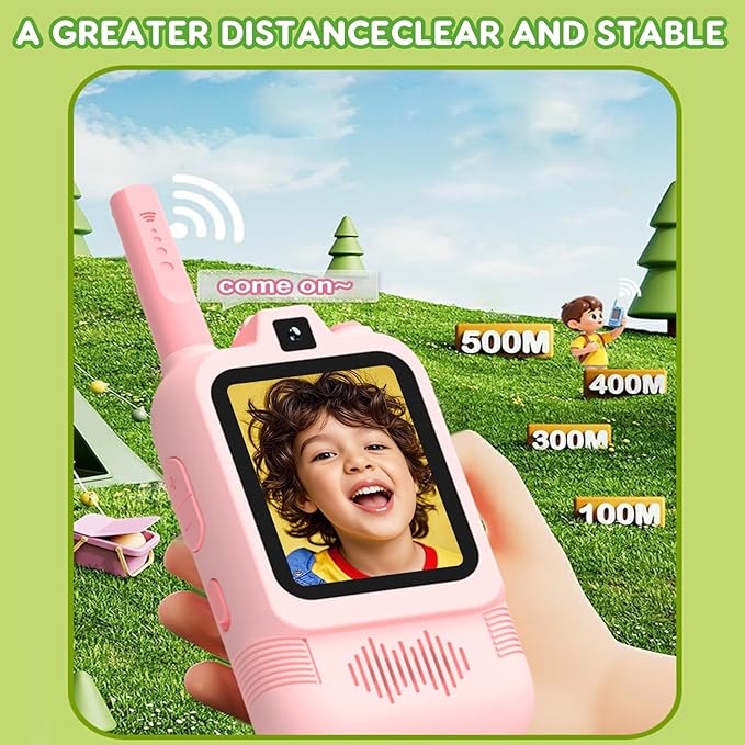 Video Walkie Talkies for Boys Toys, Camping Gear Outdoor Hiking Toys, Long Range Radio Walkie Talkies for Kids