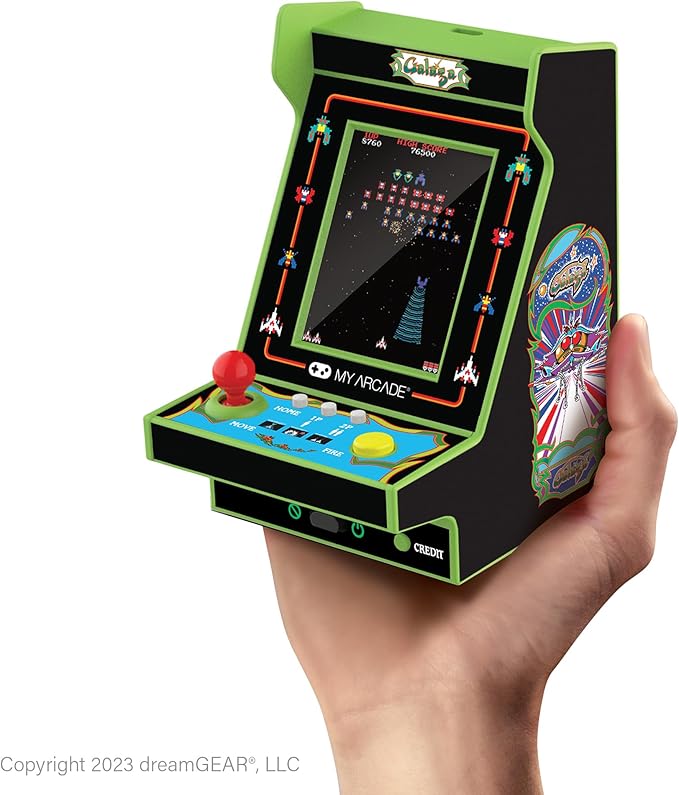 My Arcade Galaga Nano Player - 2 Games in 1, Retro Arcade Classics, 4.8" Mini Arcade Machine