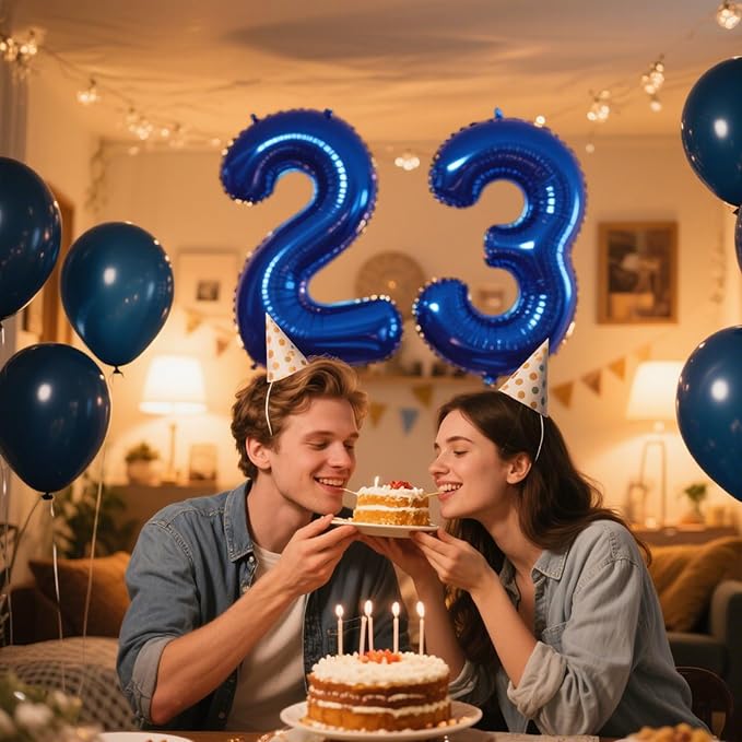40 Inch Navy blue Number 23 Digital Balloon,Jumbo Mylar Foil Helium Balloon for 23 Balloons for Birthday Party,Wedding Anniversary Party Decorations
