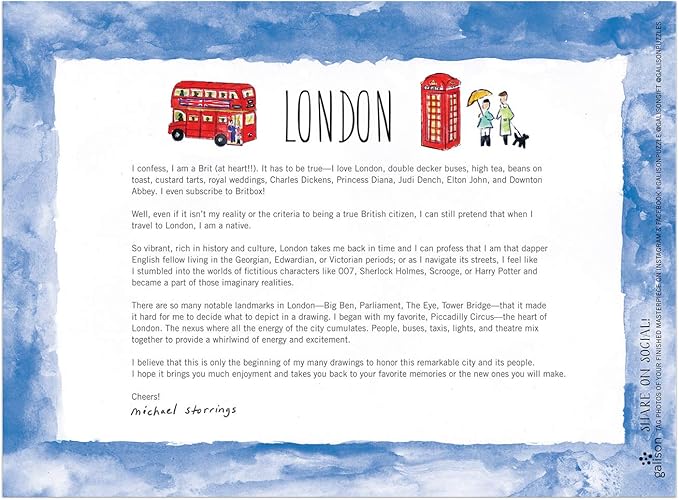 Galison Michael Storrings 1000 Piece London Jigsaw Puzzle for Adults – Illustrated Art Jigsaw Puzzle with Scene from The Streets of London – Fun Indoor Activity, Multicolor