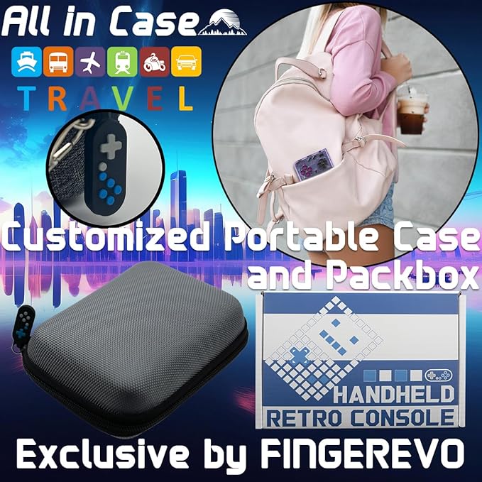 Miyoo Mini Plus Handheld Game Console 3.5-inch 640*480 IPS Screen 3000mAh Miyoo-mini+ with Portable Case T-Purple