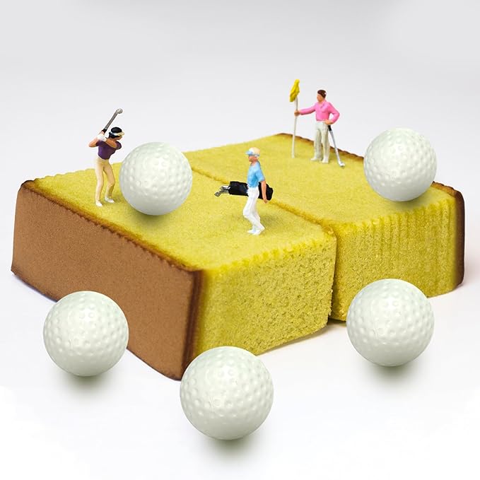 Golf Ball Cake Topper Decorations Mini Golf Ball CupCake Decorations for Golf Sport Birthday Supplies (Style 03)