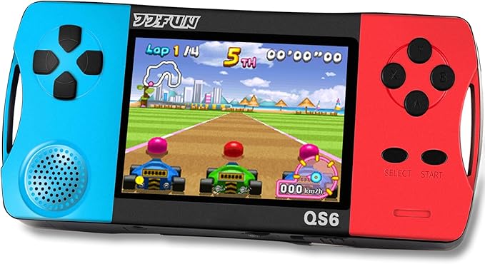 Handheld Games for Kids with 3.5" IPS Large Screen Built-in 216 Retro Video Games Portable Gaming Player with Rechargeable Battery Mini Arcade Electronic Toy Gifts for Boys Girls (Blue+Red)